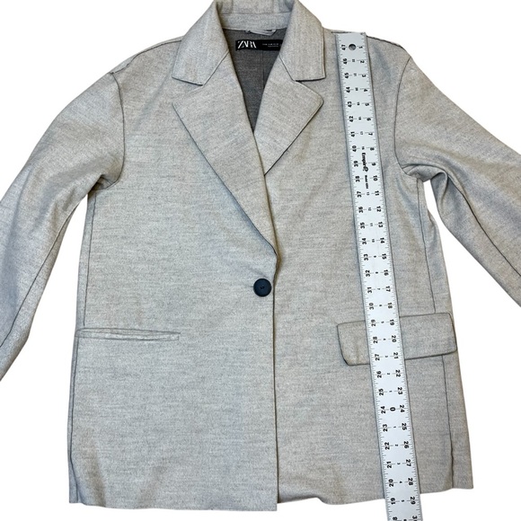 Zara Soft Turn-Down Collar Jacket Mink Marl - Picture 6 of 10